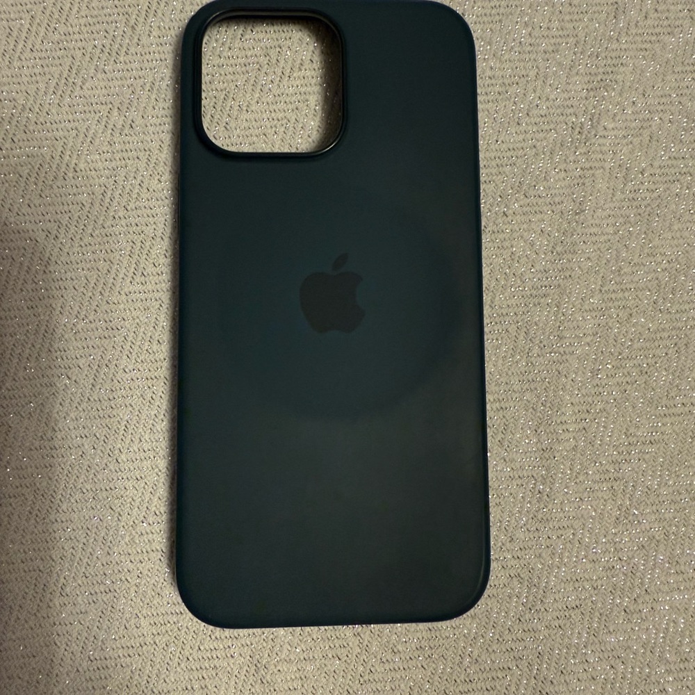 Genuine Apple lake Green Silicone iPhone 16 Pro Max case with mag safe used